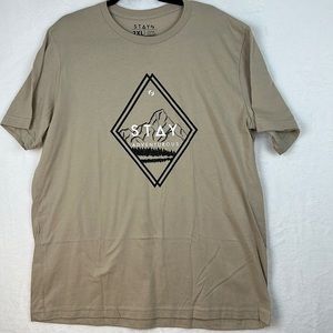 Stay men’s short sleeve T-shirt tan size 2XL